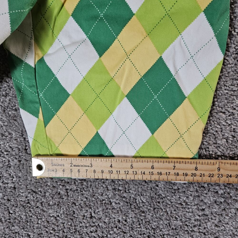 Loudmouth Shorts Womens 0 Kelly Green Argyle Golf A Tisket A Tasket Preppy - Picture 12 of 12